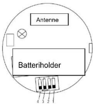 Antenne Batteriholder 4 3 2