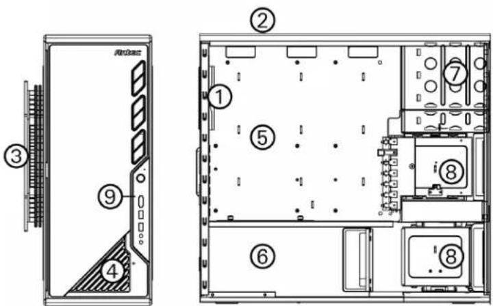 ANTEC P193 V3 - SCHÉMA - 1