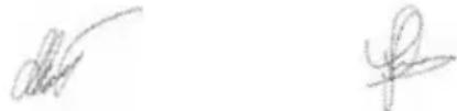 Handwritten signature or scribble with partial text and a small symbol