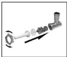 BEEM Panther de Luxe - Assembly your meat grinder for sausage stuffing or preparation of Kebbe (stuffed meat rolls) - 1