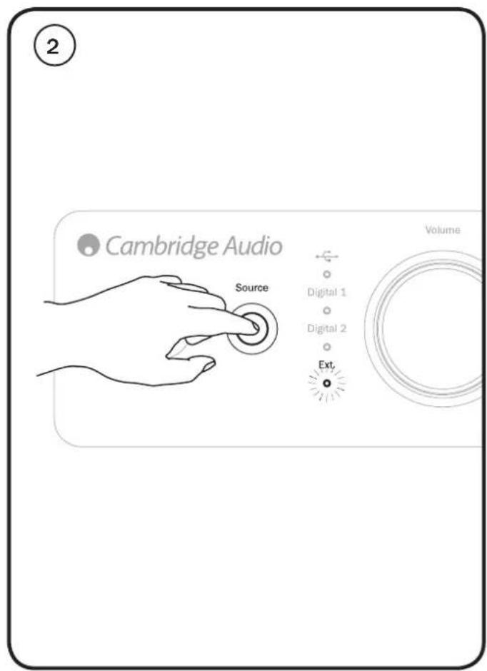 Cambridge Audio Source Volume Digital 1 Digital 2 Ext