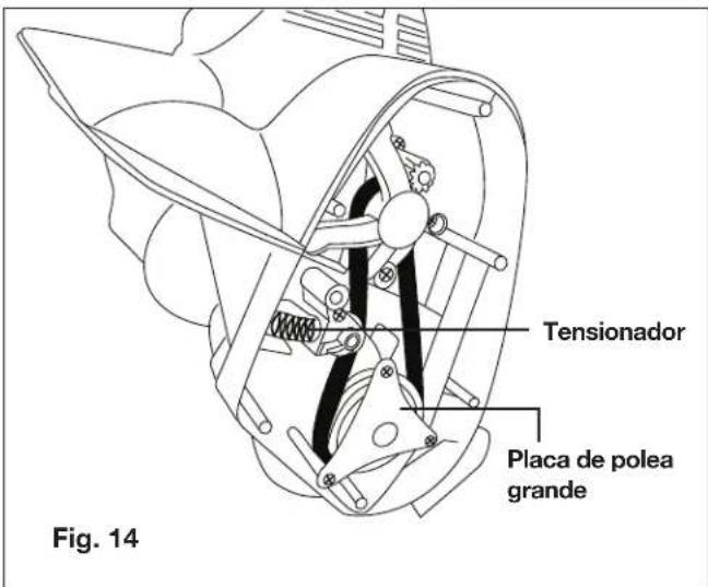 Tensionador Placa de polea grande Fig. 14