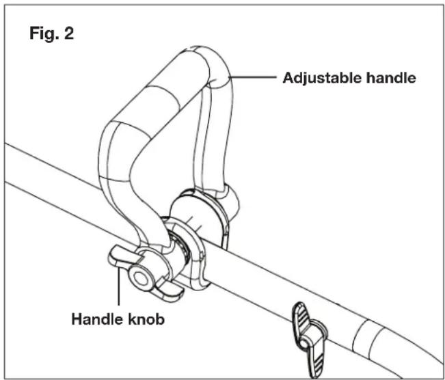 Fig. 2 Adjustable handle Handle knob
