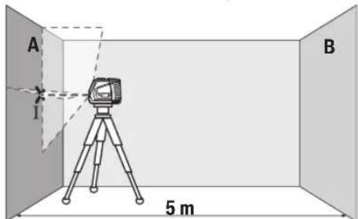 BOSCH GLL 3-50 Professional - Contrôle de la précision de hauteur de la ligne horizontale - 1