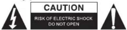 CAUTION RISK OF ELECTRIC SHOCK DO NOT OPEN