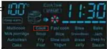 100°C Deep menu Multicool Milk rumidge Autobian Cakes Cook Snapp Fry Flat Fast cook Rice Slow cook Yogurt Staw Sweetbowl Bread Jelly Roche Jah Deep fly Steam