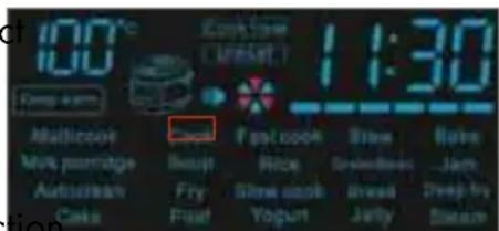100°C 100°C Deep & warm Multicook Milk pmurige Autobean Cake Fast cook Rice Slate cook Vogurt Snow Sweetbowl Sweet Jelly Baby Deep by Steam