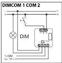 DIMCOM 1 COM 2 DIM 1-10V 1-10V