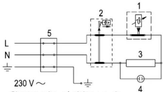 L N 230 V ~ 5 2 1 3 4