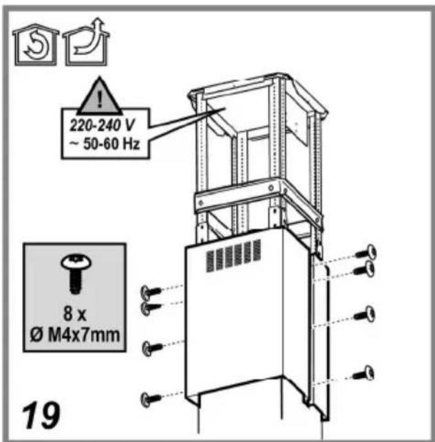 220-240 V ~ 50-60 Hz 8 x Ø M4x7mm 19