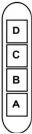 D C B A