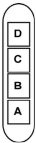 D C B A