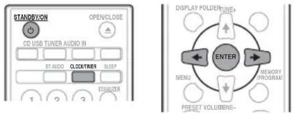 STANDBY/ON OPEN/CLOSE CD USB TUNER AUDIO IN ST AUDIO CLOCK/TWER SLEEP EQUALIZER 1 2 3 DISPLAY FOLDER/TUNE+ ENTER MENU MEMORY PROGRAM PRESET VOLUMBNE-