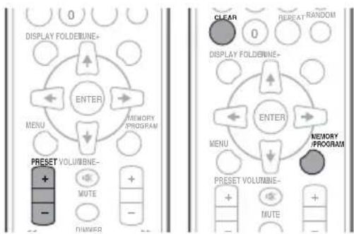 0 DISPLAY FOLDBUNE- ENTER MENU MEMORY PROGRAM PRESET VOLUMBNE- MUTE DINNER CLEAR 0 REPEAT RANDOM DISPLAY FOLDBUNE- ENTER MENU MEMORY PROGRAM PRESET VOLUMBNE- MUTE DINNER