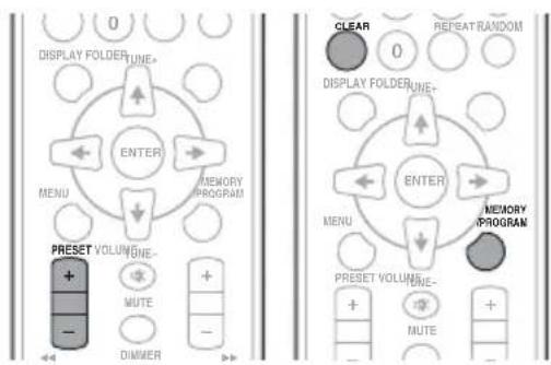 0 DISPLAY FOLDER TUNE- ENTER MENU MEMORY PROGRAM PRESET VOLUME- MUTE DIMMER CLEAR 0 DISPLAY FOLDER TUNE- ENTER MENU MEMORY PROGRAM PRESET VOLUME- MUTE DIMMER