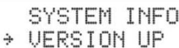 FOSTEX HP-A8C - Select "VERSION UP" from the setting value. - 1