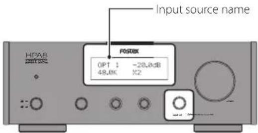 Input source name HPA8 OUTPUT POSTEK OPT 1 -20.0dB 48.0K X2