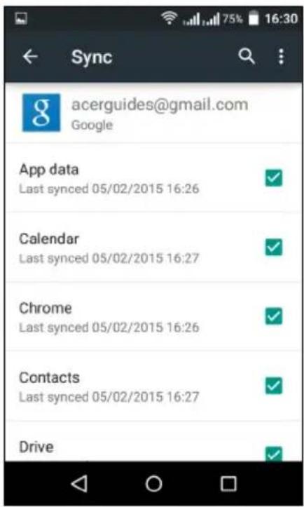 ACER Liquid Z220 Duo - Synchronisation - 1