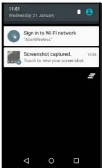 ACER Liquid Z220 Duo - Zone de notification et statut - 2