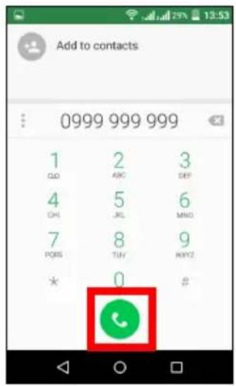 Add to contacts 0999 999 999 1 2 3 QD ABC DEF 4 5 6 OH JK MMG 7 8 9 PQS TUV RXYZ * 0 # Red Box