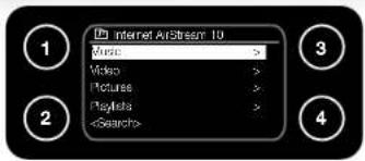 Internet AirStream 10 Music > Video > Picture > Playlist >