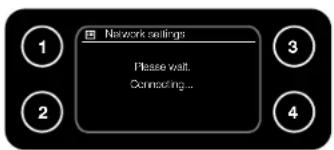 Network settings Please wait. Connecting...