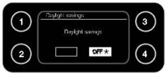 Daylight savings Daylight savings OFF *