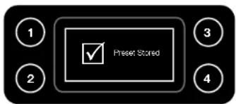 1 2 3 4 Preset Stored