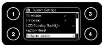 System Settings Time/clate > Language > LCD Standlay/ Backlight > Factory Reset Software update >