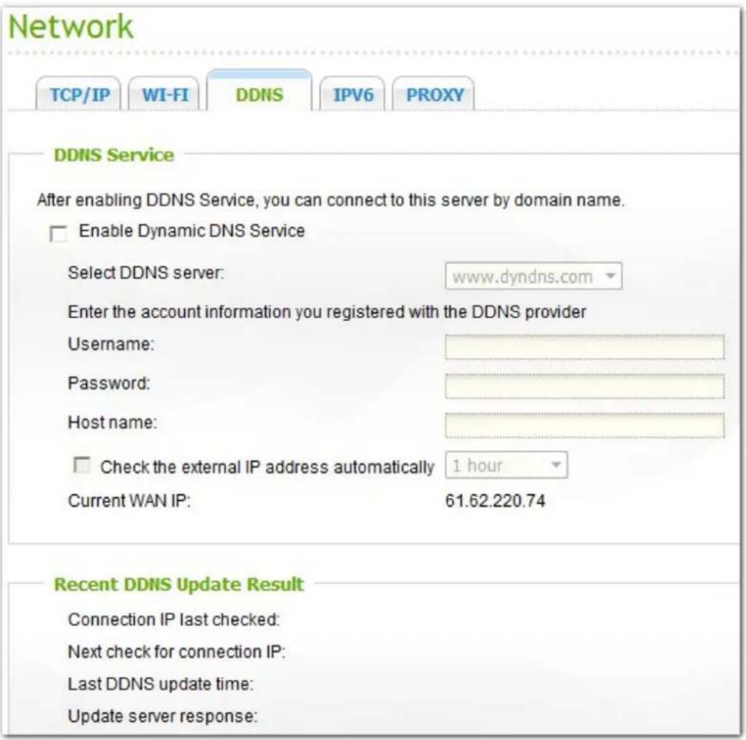 Screenshot of a web form interface showing 'Network' with fields for TCP/IP, WiFi, and VPN settings.
