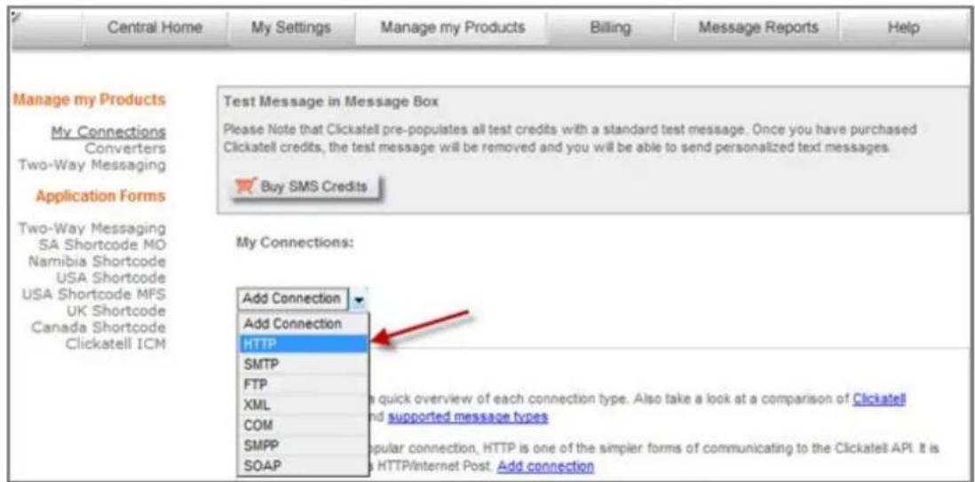 Central Home My Settings Manage my Products Billing Message Reports Help Manage my Products My Connections Converters Two-Way Messaging Application Forms Two-Way Messaging SA Shortcode MO Namibia Shortcode USA Shortcode USA Shortcode MFS UK Shortcode Canada Shortcode Clickatell ICM Test Message in M…