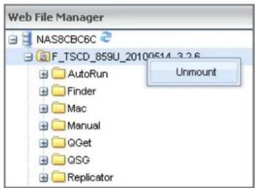 Web File Manager NAS8CBC6C F_TSCD_859U_20100514_3.2.6 AutoRun Finder Mac Manual QGet QSG Replicator Unmount