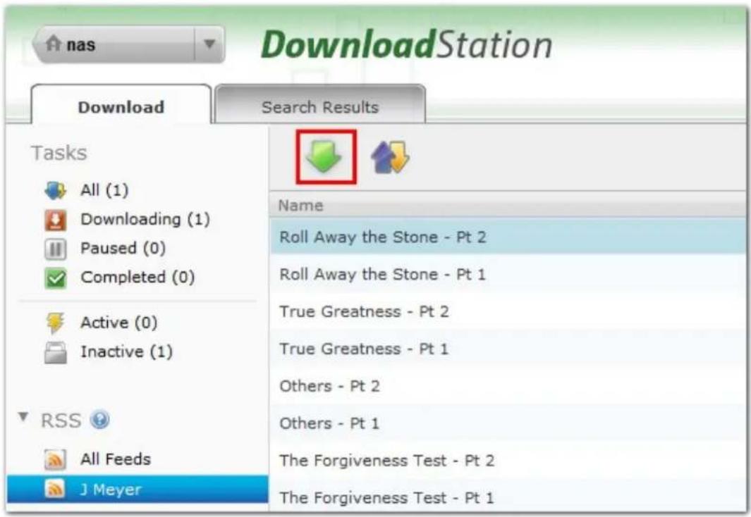DownloadStation nas Download Search Results Tasks All (1) Downloading (1) Paused (0) Completed (0) Active (0) Inactive (1) RSS All Feeds J Meyer Name Roll Away the Stone - Pt 2 Roll Away the Stone - Pt 1 True Greatness - Pt 2 True Greatness - Pt 1 Others - Pt 2 Others - Pt 1 The Forgiveness Test - P…
