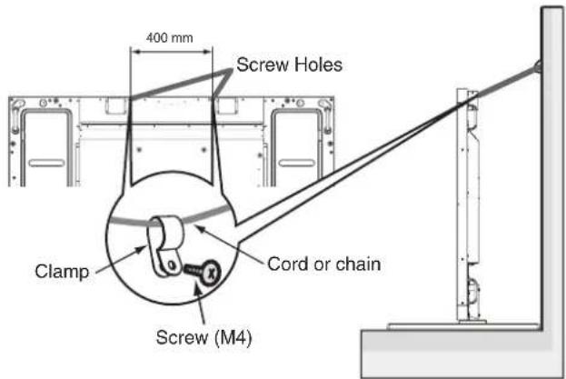 400 mm Screw Holes Clamp Cord or chain Screw (M4)