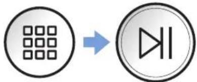 graph LR A["Grid Icon"] --> B["Blue Arrow"] B --> C["Diagonal Symbol"]