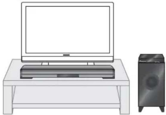 PIONEER SBX-N750 - Installation du caisson de graves sans fil (SBX-N700 uniquement) - 1