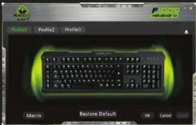 KEGG SUT Profile1 Profile2 Profile3 Profile 1005 NEUROBOO Macro Restore Default OK Cancel Apply