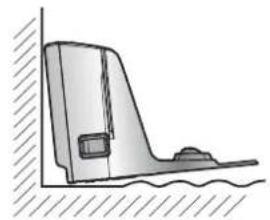 Technical line drawing of a mechanical component or bracket with hatched areas (no text or symbols)
