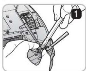 Close-up of hands using a tool to adjust or install electronic components (no visible text or symbols)