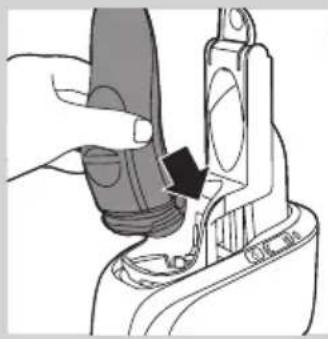 PHILIPS PowerTouch PT877 - Opladen in het Jet Clean-systeem (alleen PT927CC/PT923CC) - 1