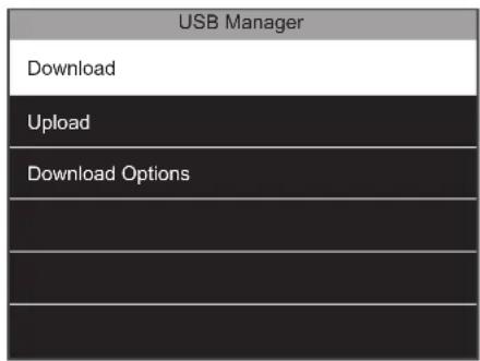 USB Manager Download Upload Download Options