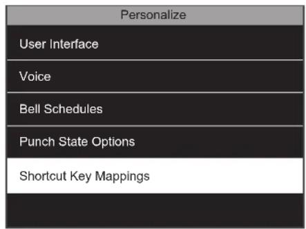 Personalize User Interface Voice Bell Schedules Punch State Options Shortcut Key Mappings