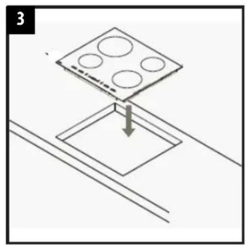 Diagram showing a mechanical assembly with a tilted plate and a downward arrow, no text or symbols present