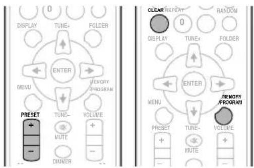 0 DISPLAY TUNE+ FOLDER ENTER MENU MEMORY PROGRAM PRESET TUNE- MUTE VOLUME OWNER CLEAR REPEAT 0 DISPLAY TUNE+ FOLDER ENTER MENU MEMORY PROGRAM PRESET TUNE- MUTE VOLUME