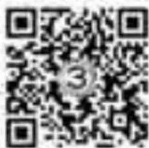 QR code image with central circular logo containing the number 3