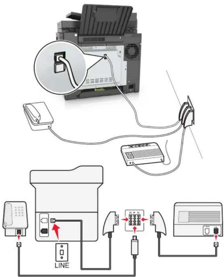LEXMARK XC2132 - Connexion de l'imprimante à une prise murale en Allemagne - 2