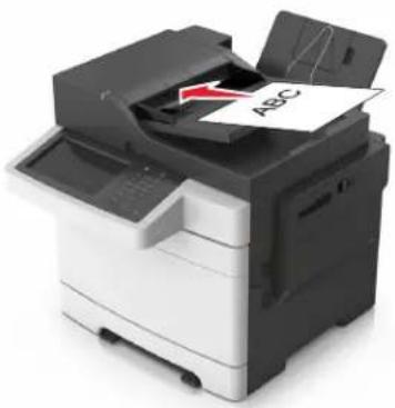 LEXMARK XC2132 - Utilisation du dispositif d'alimentation automatique et de la vitre du scanner - 1