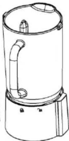 Line drawing of a cylindrical device with internal components and a base (no text or symbols).