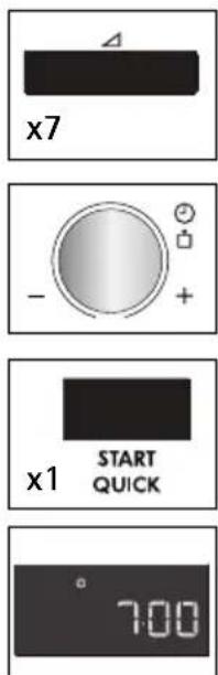 x7 - + x1 START QUICK 700