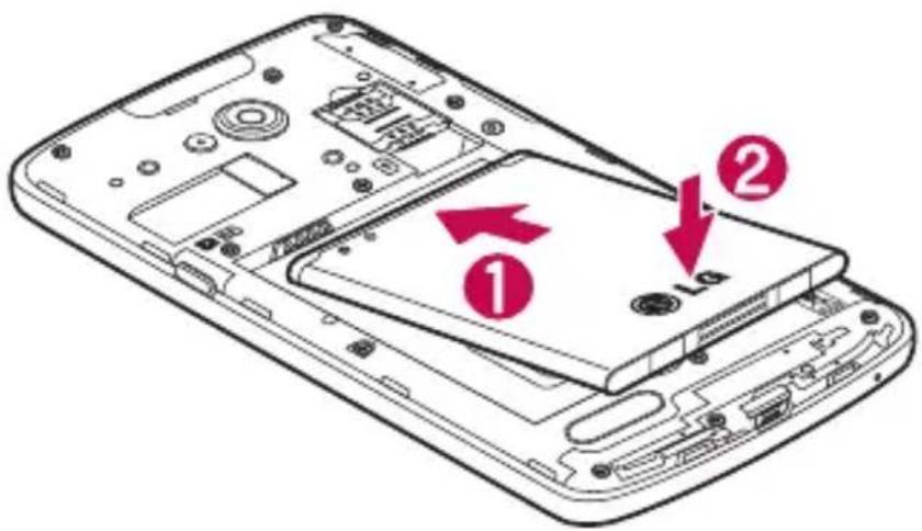 Diagram of a smartphone showing internal components with numbered annotations indicating parts of the body and interior.